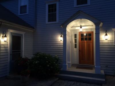 Hyannis Onion Wall and Hanging Lanterns